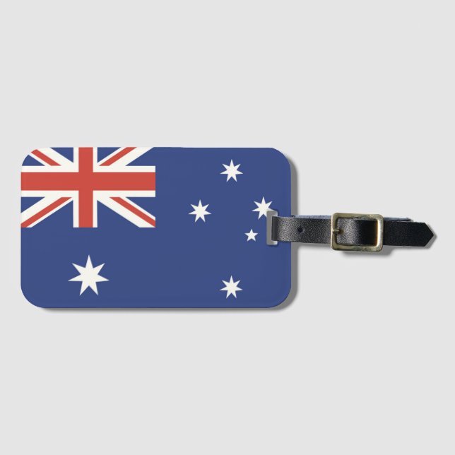 Flagge Australiens Gepäckanhänger (Vorderseite (Horizontal))