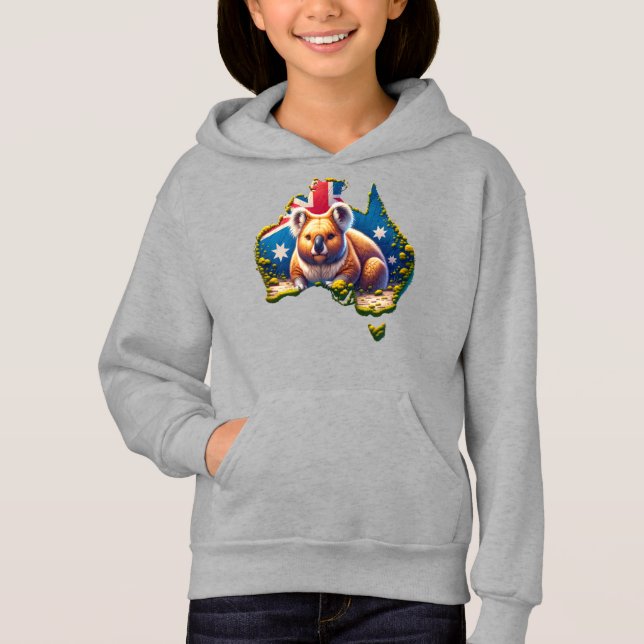 Flagge Australiens Koala Bear Hoodie (Vorderseite)