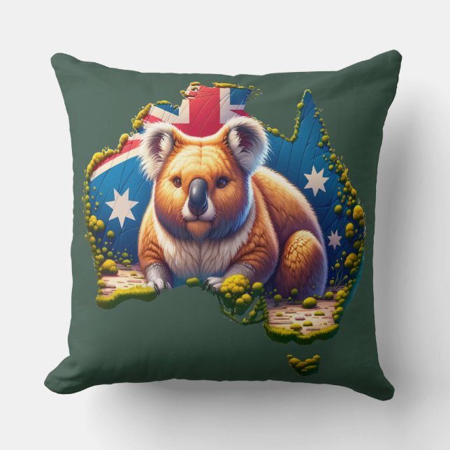 Flagge Australiens Koala Bear Kissen (Vorderseite)