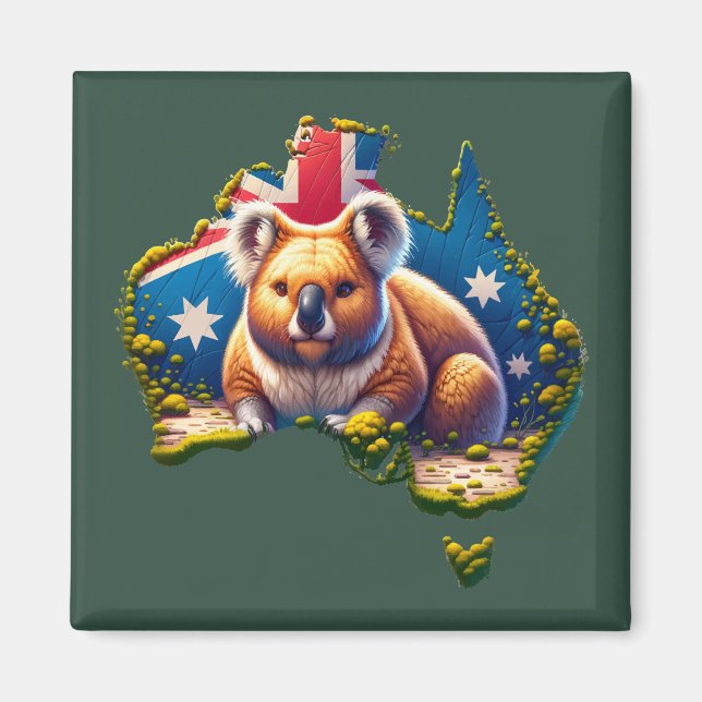 Flagge Australiens Koala Bear Magnet (Vorne)