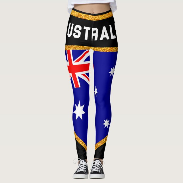 Flagge Australiens Leggings (Vorderseite)