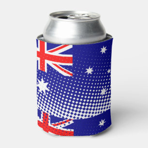 Flagge Australiens mit Halftone-Effekt Dosenkühler