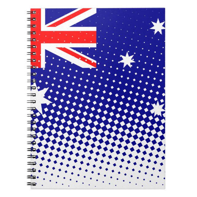 Flagge Australiens mit Halftone-Effekt Notizblock (Vorderseite)