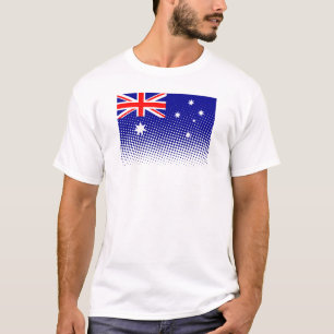 Flagge Australiens mit Halftone-Effekt T-Shirt