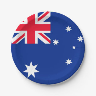 Flagge Australiens Pappteller