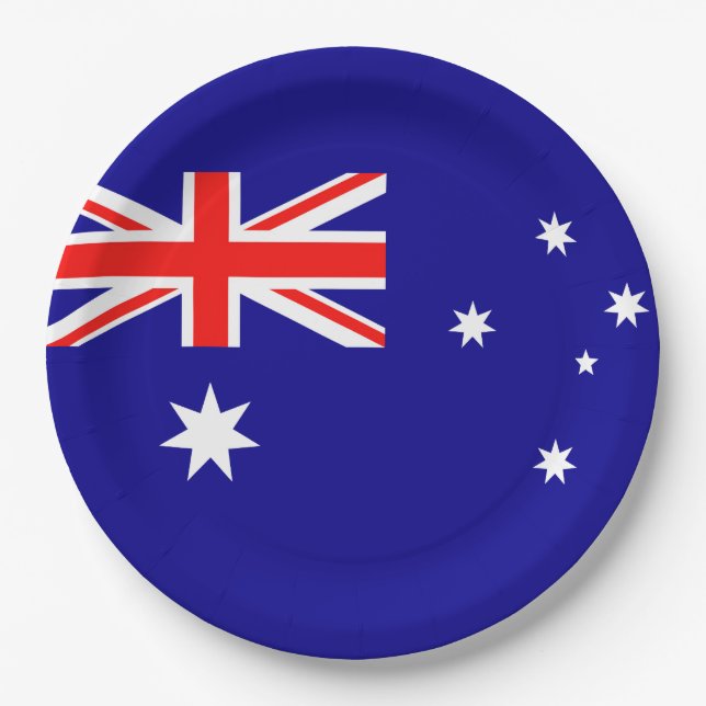 Flagge Australiens Pappteller (Vorderseite)