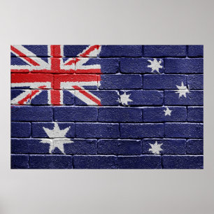 Flagge Australiens Poster