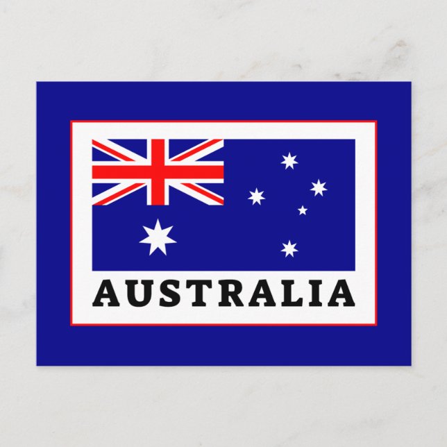 Flagge Australiens Postkarte (Vorderseite)