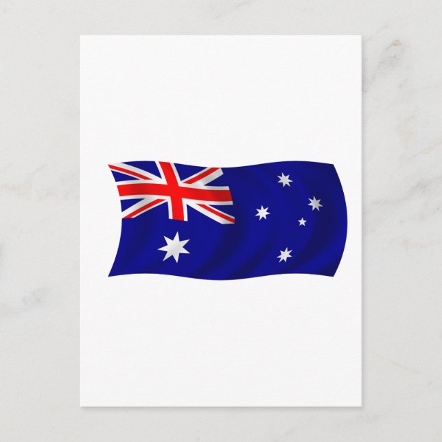 Flagge Australiens Postkarte (Vorderseite)