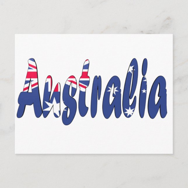 Flagge Australiens Postkarte (Vorderseite)