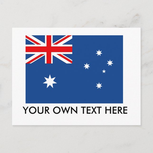 Flagge Australiens Postkarte (Vorderseite)