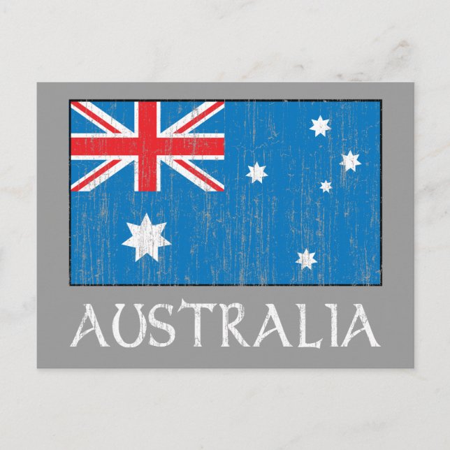 Flagge Australiens Postkarte (Vorderseite)