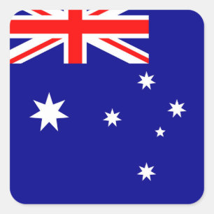 Flagge Australiens Quadratischer Aufkleber