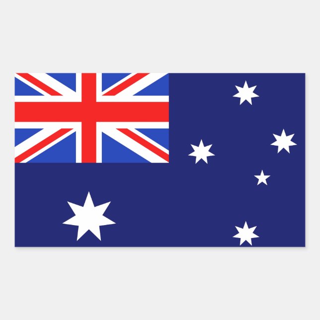 Flagge Australiens Rechteckiger Aufkleber (Vorderseite)