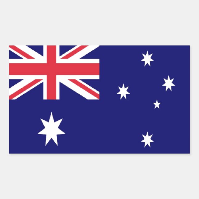 Flagge Australiens Rechteckiger Aufkleber (Vorderseite)