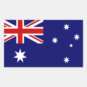 Flagge Australiens Rechteckiger Aufkleber