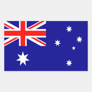 Flagge Australiens Rechteckiger Aufkleber