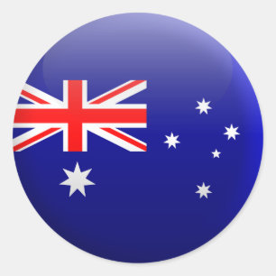 Flagge Australiens Runder Aufkleber