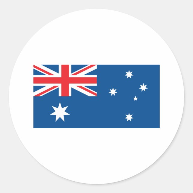 Flagge Australiens Runder Aufkleber (Vorderseite)