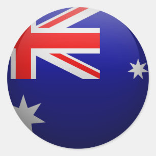 Flagge Australiens Runder Aufkleber