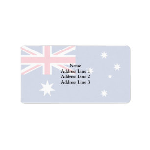 Flagge Australiens (umgewandelt), Australien Adressaufkleber