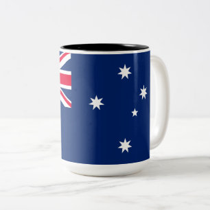 Flagge Australiens Zweifarbige Tasse