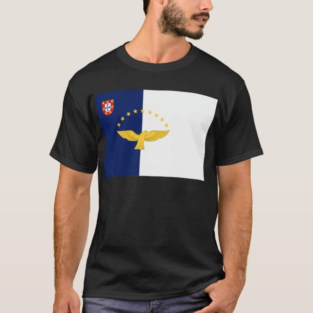 Flagge Azoren (Portugal) T-Shirt (Vorderseite)