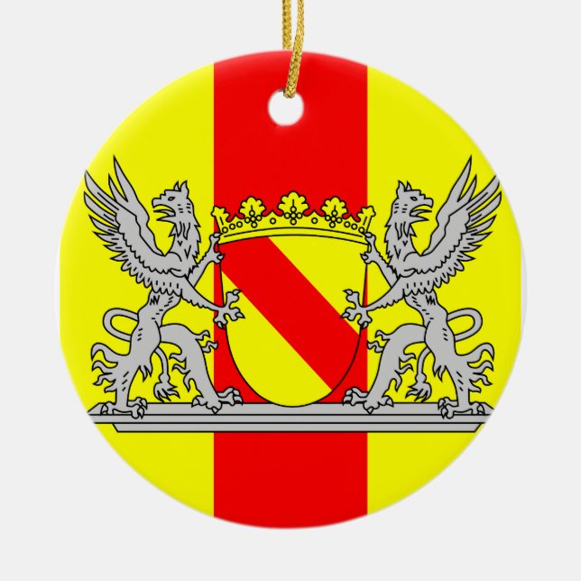 Flagge Baden Badisches Wappen Keramik Ornament (Vorne)