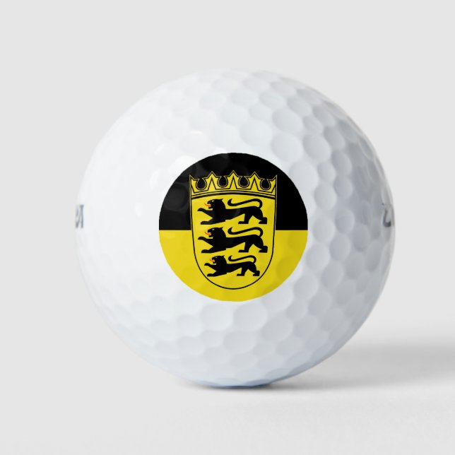 Flagge Baden-Württemberg Golfbälle (Vorderseite)