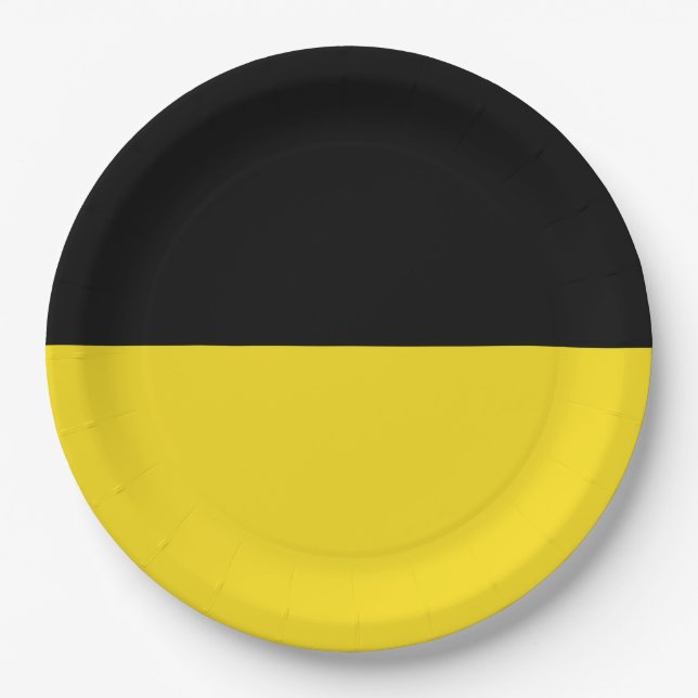 Flagge Baden-Württembergs (deutscher Staat) Pappteller (Vorderseite)