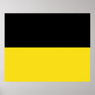 Flagge Baden-Württembergs (deutscher Staat) Poster