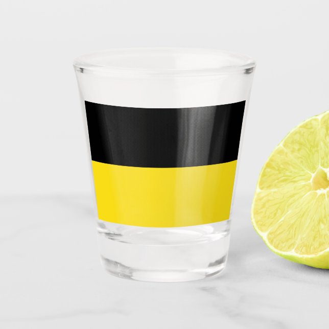 Flagge Baden-Württembergs (deutscher Staat) Schnapsglas (Vorderseite)