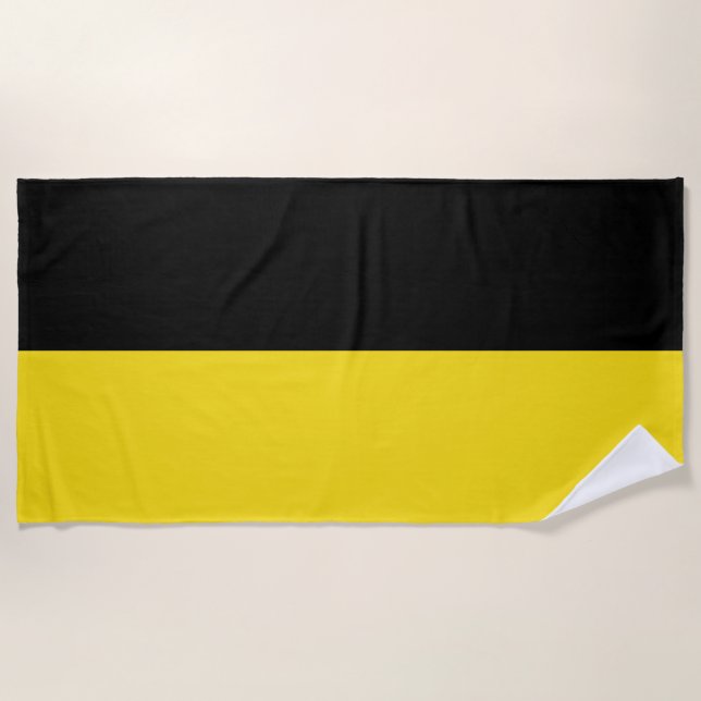 Flagge Baden-Württembergs (deutscher Staat) Strandtuch (Vorderseite)