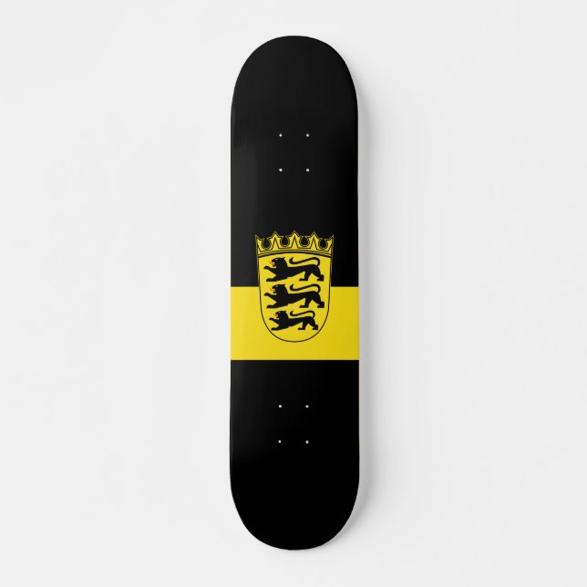 Flagge Baden-Württembergs Skateboard (Vorne)