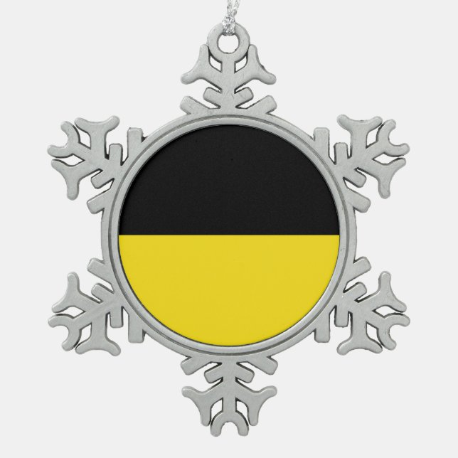 Flagge Baden-Württembergs Snowflake-Pewter-Christm Schneeflocken Zinn-Ornament (Vorderseite)