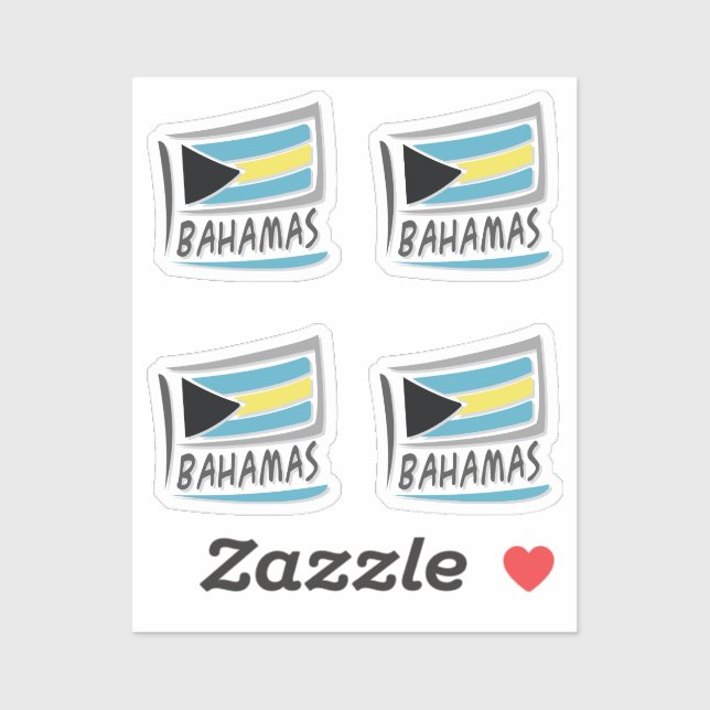 Flagge Bahamas Pride X Aufkleber (Blatt)