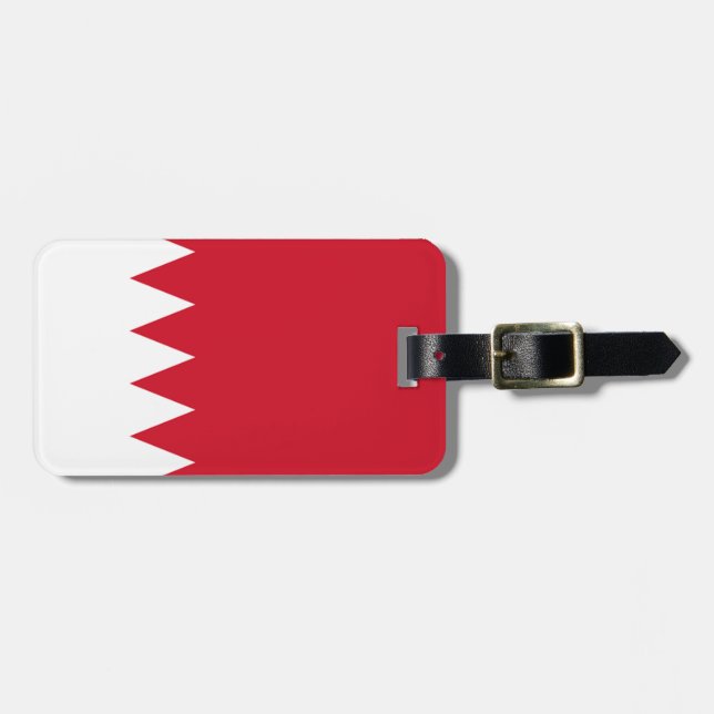 Flagge Bahrain Easy ID Personal Gepäckanhänger (Vorderseite horizontal)