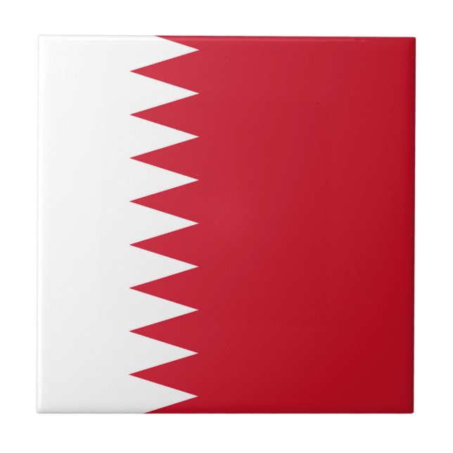 Flagge Bahrain Fliese (Vorderseite)