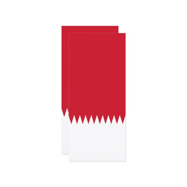 Flagge Bahrain Menükarte (Vorderseite/Rückseite Beispiel)
