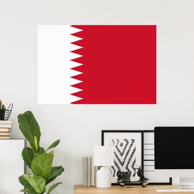 Flagge Bahrain Poster (Heimbüro)