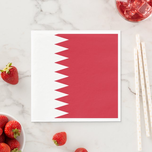 Flagge Bahrain Serviette (Beispiel)