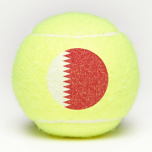 Flagge Bahrain Tennisbälle (Vorderseite)