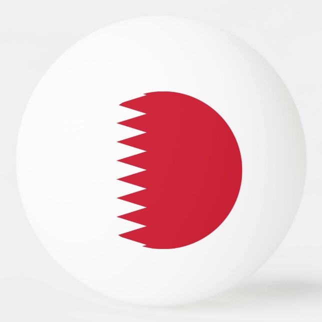 Flagge Bahrain Tischtennisball (Vorderseite)