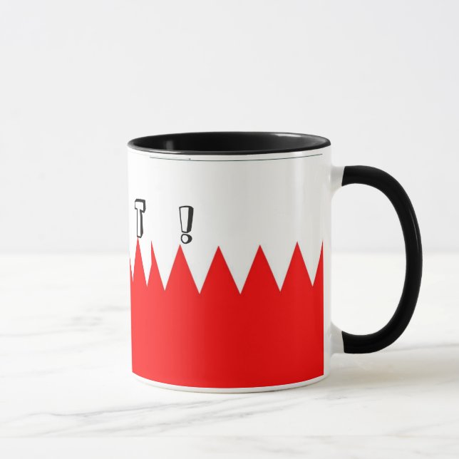 Flagge Bahrains Hot Tasse (Rechts)