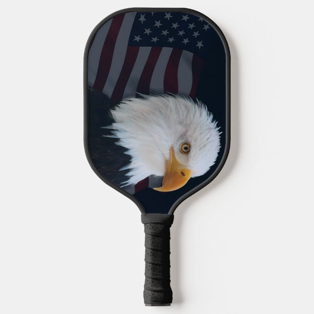 Flagge Bald Adler USA Pickleball Schläger (Vorderseite)
