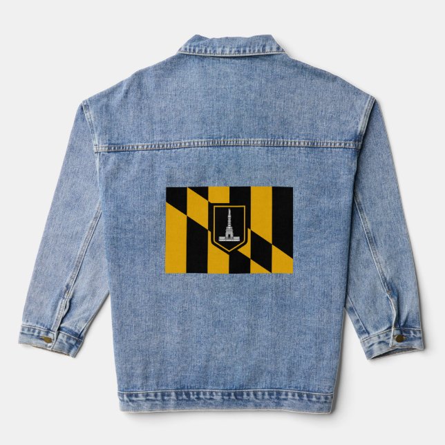 Flagge Baltimore, Maryland Jeansjacke (Rückseite)