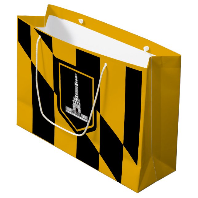 Flagge Baltimore, Maryland Large Gift Bag Große Geschenktüte (Vorderseite Schrägansicht)