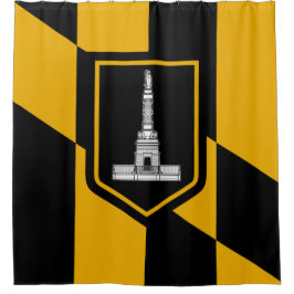 Flagge Baltimore (Maryland, USA) Duschvorhang