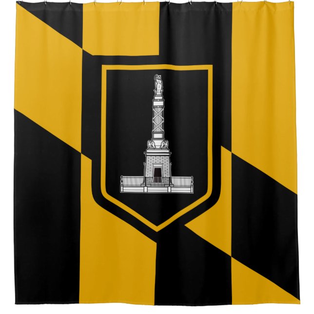 Flagge Baltimore (Maryland, USA) Duschvorhang (Vorderseite)