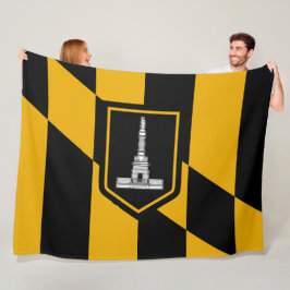 Flagge Baltimore (Maryland, USA) Fleecedecke